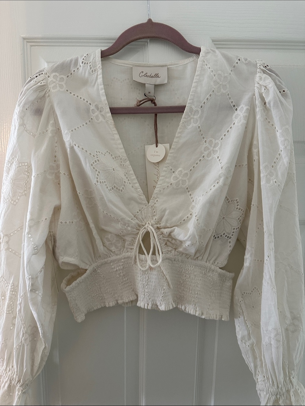 NWT Cleobella eyelit top